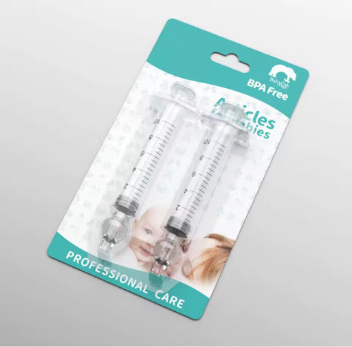 Kit de Lavage Nasal pour Bébé – 2 Seringues de Mouche-Bébé 10ml