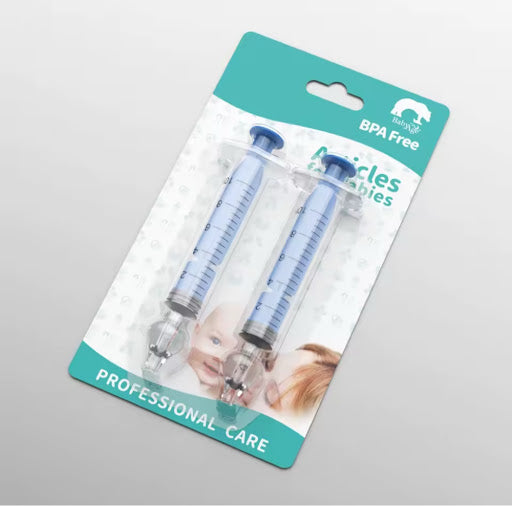 Kit de Lavage Nasal pour Bébé – 2 Seringues de Mouche-Bébé 10ml