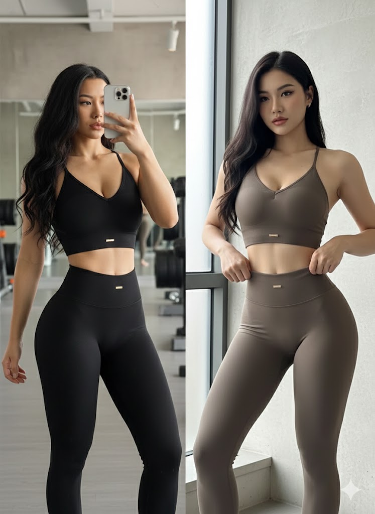 Ensemble "Aura" : Duo Legging & Brassière Sans Couture